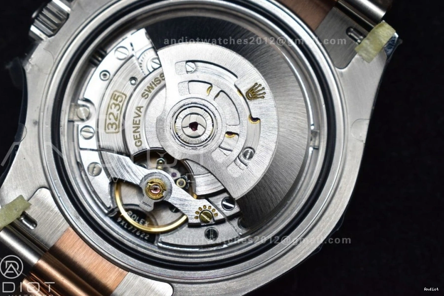 Gold Best Dial Edition Plated VR3235 904L 1:1 Yacht-Master Steel Black Rose Bracelet On 126621 SS Clean 1205